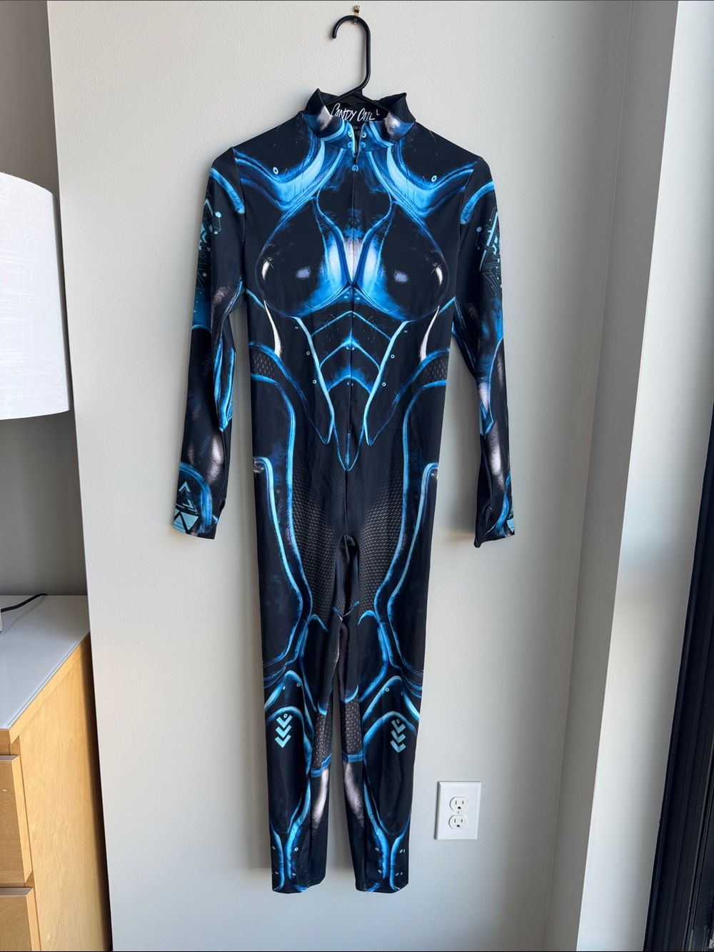 Candy Catz Blue & Black Futuristic Full-Body Onesie Festival Jumpsuit